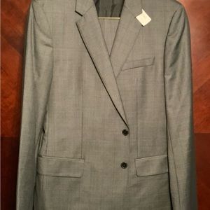 HUGO BOSS WOOL GRAY PLAID SIZE IT56/US46 SUIT